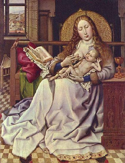 Robert Campin The Virgin and Child in an Interior